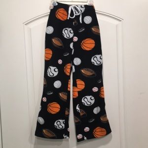 Kids Fleece “Grandma Pants”—hockey/sports theme